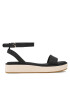 Tommy Hilfiger Сандали Rope Flatform FW0FW07019 Черен - Pepit.bg