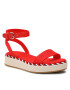 Tommy Hilfiger Сандали Rope Flatform FW0FW07019 Червен - Pepit.bg