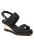 Tommy Hilfiger Сандали Rope Webbing Mid Wedge FW0FW07092 Черен - Pepit.bg