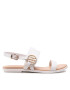 Tommy Hilfiger Сандали Round Th Flat Sandal FW0FW06230 Бял - Pepit.bg