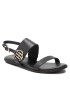 Tommy Hilfiger Сандали Round Th Flat Sandal FW0FW06230 Черен - Pepit.bg