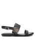 Tommy Hilfiger Сандали Round Th Flat Sandal FW0FW06230 Черен - Pepit.bg