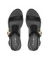 Tommy Hilfiger Сандали Round Th Flat Sandal FW0FW06230 Черен - Pepit.bg