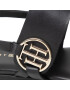 Tommy Hilfiger Сандали Round Th Flat Sandal FW0FW06230 Черен - Pepit.bg