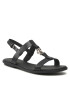 Tommy Hilfiger Сандали Th Flat Sandal FW0FW07068 Черен - Pepit.bg