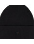 Tommy Hilfiger Шапка Essential Flag Beanie AW0AW15309 Черен - Pepit.bg