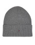 Tommy Hilfiger Шапка Essential Flag Beanie AW0AW15309 Сив - Pepit.bg