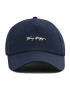 Tommy Hilfiger Шапка с козирка Signature Fresh Cap AW0AW10618 Тъмносин - Pepit.bg