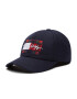 Tommy Hilfiger Шапка с козирка Th Signature Flag Cap AM0AM07037 Тъмносин - Pepit.bg