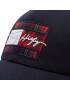 Tommy Hilfiger Шапка с козирка Th Signature Flag Cap AM0AM07037 Тъмносин - Pepit.bg