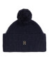 Tommy Hilfiger Шапка Th Evening Pompom Beanie AW0AW15390 Тъмносин - Pepit.bg