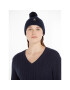 Tommy Hilfiger Шапка Th Evening Pompom Beanie AW0AW15390 Тъмносин - Pepit.bg