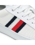 Tommy Hilfiger Сникърси Cupsole Court Stripes Knit Mix FM0FM03606 Бял - Pepit.bg