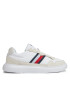 Tommy Hilfiger Сникърси Light Cupsole Lth Mix Stripes FM0FM04889 Бял - Pepit.bg