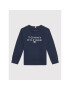 Tommy Hilfiger Суитшърт Logo KB0KB06897 D Тъмносин Regular Fit - Pepit.bg