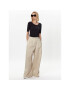 Tommy Hilfiger Текстилни панталони WW0WW38596 Бежов Wide Leg - Pepit.bg