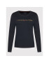 Tommy Hilfiger Тениска на пижама Ls Logo UW0UW01908 Тъмносин Regular Fit - Pepit.bg