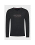 Tommy Hilfiger Тениска с дълъг ръкав Linear Flag MW0MW25670 Черен Slim Fit - Pepit.bg