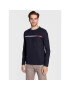 Tommy Hilfiger Тениска с дълъг ръкав Two Tone Chest Stripe MW0MW28785 Тъмносин Slim Fit - Pepit.bg