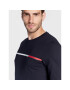 Tommy Hilfiger Тениска с дълъг ръкав Two Tone Chest Stripe MW0MW28785 Тъмносин Slim Fit - Pepit.bg