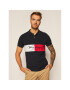 Tommy Hilfiger Тениска с яка и копчета Autograph Flag MW0MW14159 Тъмносин Slim Fit - Pepit.bg