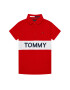 Tommy Hilfiger Тениска с яка и копчета Blocking KB0KB06539 M Червен Regular Fit - Pepit.bg