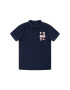 Tommy Hilfiger Тениска с яка и копчета Graphic KB0KB05430 M Тъмносин Regular Fit - Pepit.bg