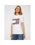 Tommy Hilfiger Тишърт C-Nk Flock WW0WW29362 Бял Regular Fit - Pepit.bg