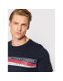 Tommy Hilfiger Тишърт Corp Chest Taping MW0MW24549 Тъмносин Regular Fit - Pepit.bg