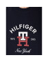 Tommy Hilfiger Тишърт Curved Monogram MW0MW30043 Тъмносин Regular Fit - Pepit.bg