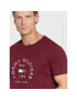 Tommy Hilfiger Тишърт Flag Arch MW0MW27909 Бордо Slim Fit - Pepit.bg