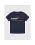 Tommy Hilfiger Тишърт Flag Rib Insert Tee KB0KB06532 M Тъмносин Regular Fit - Pepit.bg