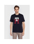 Tommy Hilfiger Тишърт Lux Monogram MW0MW28230 Тъмносин Regular Fit - Pepit.bg