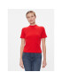 Tommy Hilfiger Тишърт New Cody Slim Crop Mock-Nk WW0WW40586 Червен Slim Fit - Pepit.bg