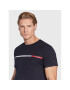 Tommy Hilfiger Тишърт Two Tone Chest Stripe MW0MW27912 Тъмносин Slim Fit - Pepit.bg