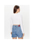 Tommy Jeans Блуза Essential Logo DW0DW15443 Бял Cropped Fit - Pepit.bg