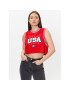 Tommy Jeans Блуза USA Basketball DW0DW15304 Червен Cropped Fit - Pepit.bg