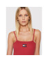 Tommy Jeans Боди Badge Strap DW0DW11753 Червен Slim Fit - Pepit.bg