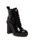 Tommy Jeans Боти Patent Lace Up High Heel Boot EN0EN01545 Черен - Pepit.bg