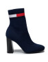 Tommy Jeans Боти Sock Heeled Boot EN0EN00703 Тъмносин - Pepit.bg