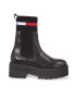 Tommy Jeans Боти тип челси Tjw Flatform Chelsea Sock EN0EN02301 Черен - Pepit.bg