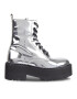 Tommy Jeans Боти Tjw Flatform Zip Up Metallic EN0EN02403 Сив - Pepit.bg