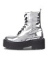 Tommy Jeans Боти Tjw Flatform Zip Up Metallic EN0EN02403 Сив - Pepit.bg