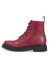 Tommy Jeans Боти Tjw Lace Up Flat Boot EN0EN02310 Червен - Pepit.bg