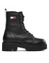 Tommy Jeans Боти Tjw Urban Boot Tumbled Ltr Wl EN0EN02317 Черен - Pepit.bg