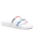 Tommy Jeans Чехли Double Strap Pool Slide EN0EN01304 Бял - Pepit.bg