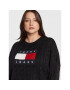 Tommy Jeans Curve Пуловер Center Flag DW0DW14569 Черен Boxy Fit - Pepit.bg