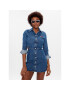 Tommy Jeans Дънкова рокля Cut Out Fitted DW0DW15013 Син Regular Fit - Pepit.bg