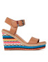 Tommy Jeans Еспадрили Colored Laces High Wedge EN0EN01439 Кафяв - Pepit.bg