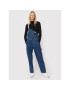 Tommy Jeans Гащеризон с презрамки Tjw Denim Dungaree DW0DW13411 Тъмносин Relaxed Fit - Pepit.bg